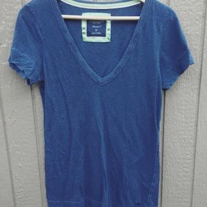 American Eagle Outfitters FAVORITE T V-neck Blue L